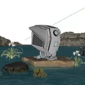 Modern Computer Host Chassis Creative Science Fiction Computer Host Chassis Strange Shape Chassis Computer Chassis 3d model