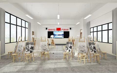 Classroom Art Classroom 3d model