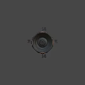 Sci Fi Spaceship Game Movie Character With Black Red Color Detailed Structure And Weaponry