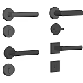 Sleek Black Door Handles With Various Modern Designs For Home Interior Use
