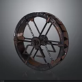 Industrial Machinery Wheel With Metal Spokes And Heavy Duty Mechanical Structure
