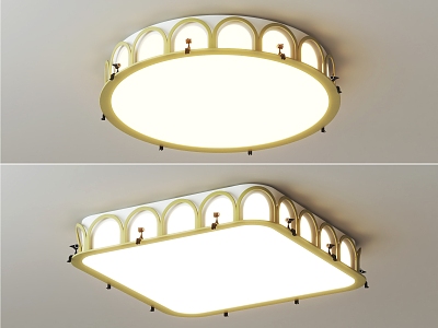 Cream wind ceiling lamp model