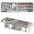 Commercial Refrigerators Freezers Featuring Fresh Seafood Meat Chilled Display For Retail