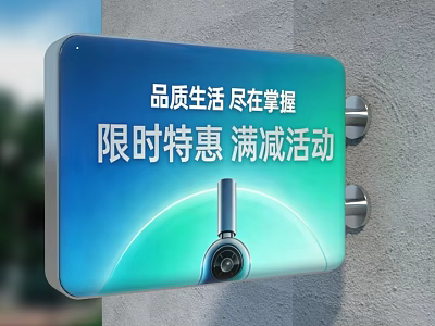 Lightbox Display With Quality Life Limited Time Offer Discount Promotion And Camera 3d model