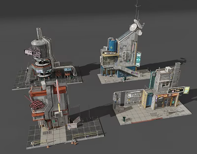 INDUSTRIAL LOFT ARCHITECTURE Cyberpunk 3d model