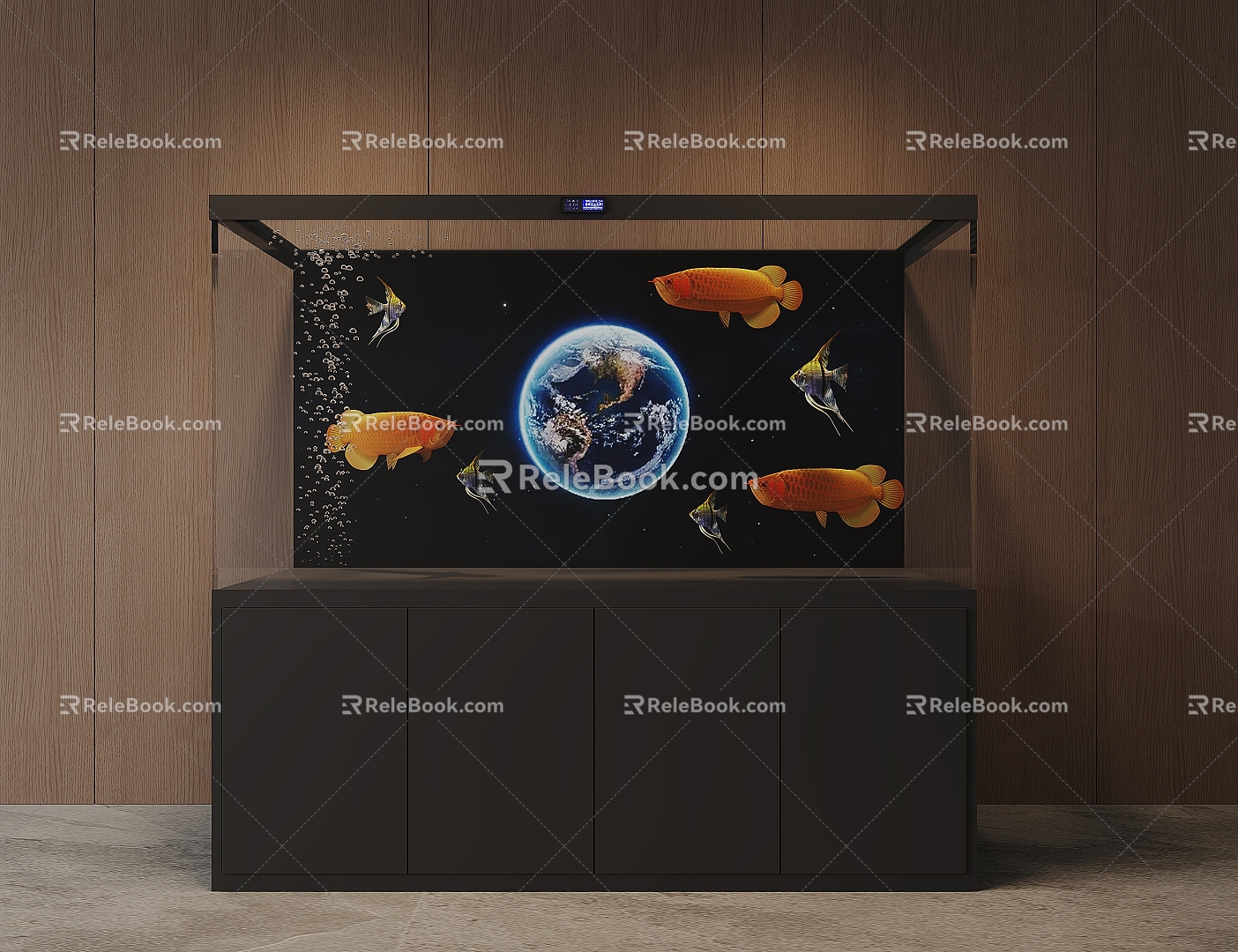 Modern fish tank 3d model