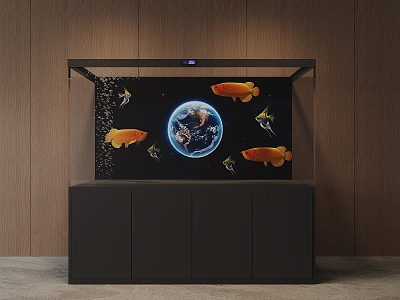 Modern fish tank 3d model