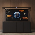 Modern fish tank 3d model