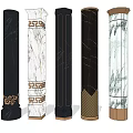 New Chinese style pillar shape pillar 3d model