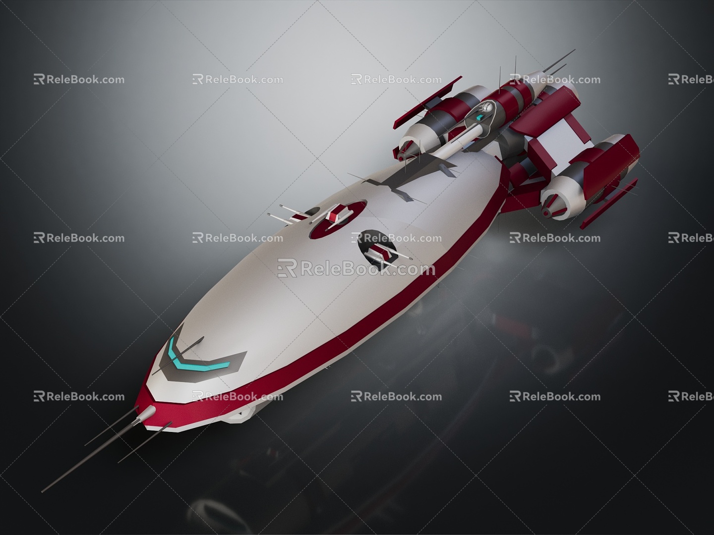 Modern Aircraft Space Plane Space Vehicle Science Fiction Plane 3d model