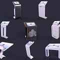 Public Facility Self Service Kiosks With Various Standing And Tabletop Interactive Designs
