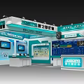 Exhibition Booth for Bosch Home Appliances with Modern Design Digital Screens and Appliance Displays