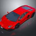 Red Luxury Sports Car With Sleek Design Black Wheels And Transparent Roof