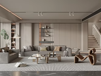 Modern Flexform living room 3d model