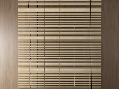 Natural Wood Blinds With Vertical Slats For Modern Window Treatment And Minimalist Decor 3d model