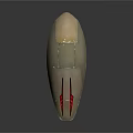 Character And Creature Metallic Conical Armor With Red Inner Details