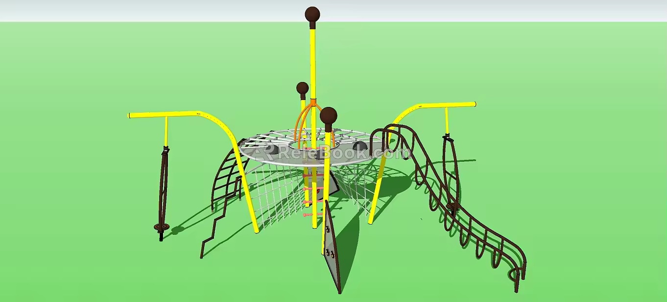 Modern amusement equipment crawling net 3d model