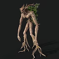 Tree Like Monster With Root Limbs Branch Antlers And Green Foliage