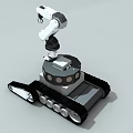 Advanced Mobile Robot With Robotic Arm And Tracked Base Structure 3d model