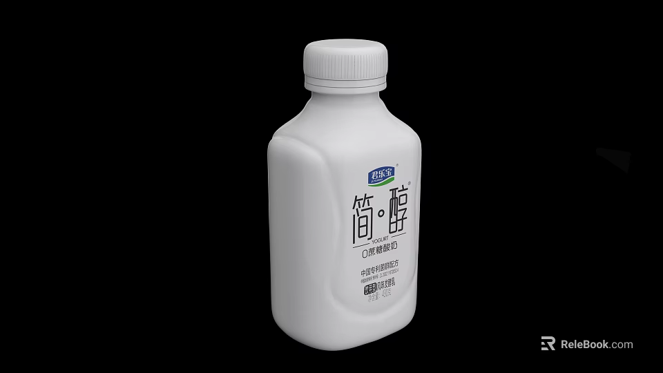 Junlebao Jianchun Flavored Fermented Milk Drink in White Bottle with White Cap 3d model 