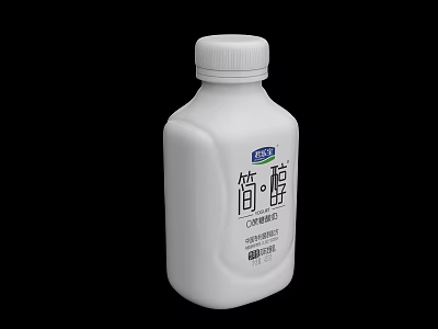 Junlebao Jianchun Flavored Fermented Milk Drink in White Bottle with White Cap 3d model
