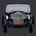 Vintage Classic Car With Deep Blue Body And Retro Elegant Design