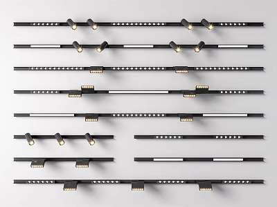 Various Styles Of Modern Downlights And Spotlights For Home Lighting 3d model