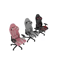 Ergonomic Office Chair With Black Red Leather Design Adjustable Armrests Wheels And Multiple Colors