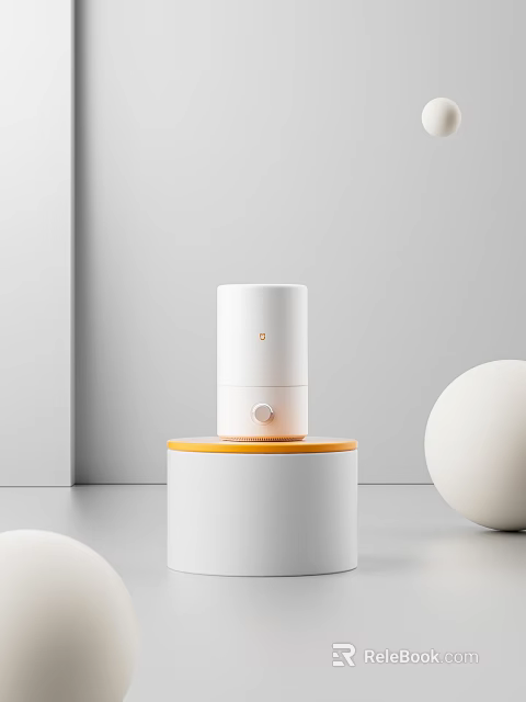 Modern White Air Conditioner Fan With Minimalist Design On Pedestal 3d model 