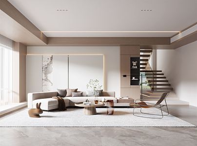 modern living room 3d model