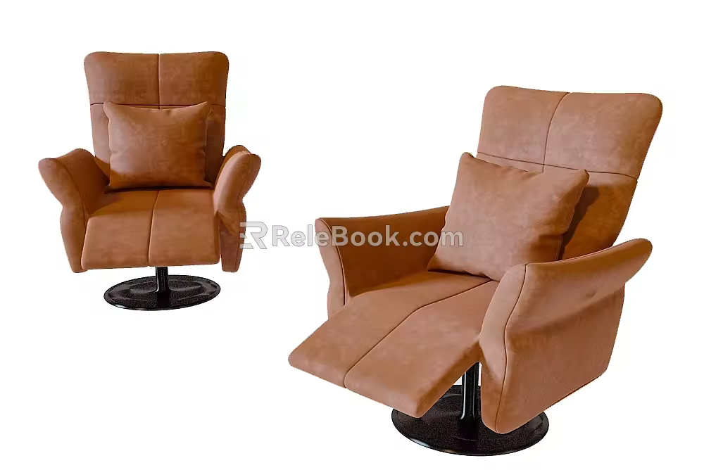 Modern Simple Single Sofa Single Sofa Simple Sofa Casual Sofa 3d model