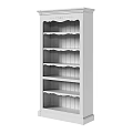 Modern White Bookcase With Multiple Open Tiered Shelves For Home Storage 3d model