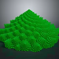 Green Sea Urchin With Fractal Pattern Composed Of Tiny Spherical Segments