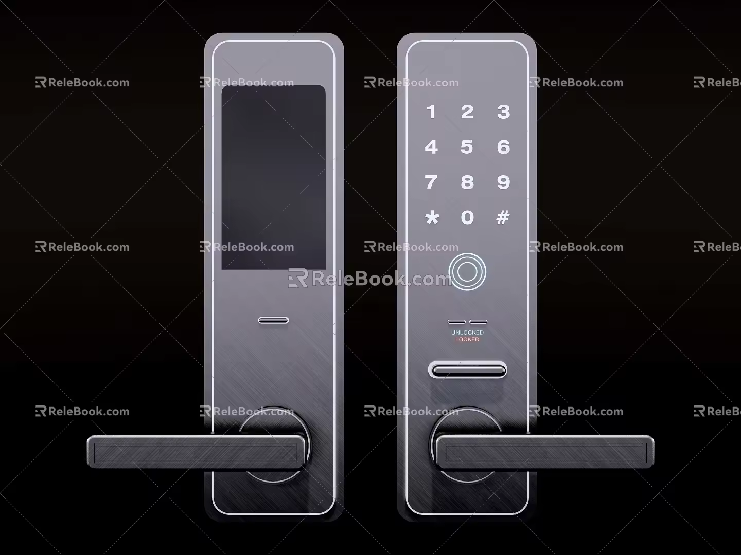 Fingerprint lock password lock 3d model