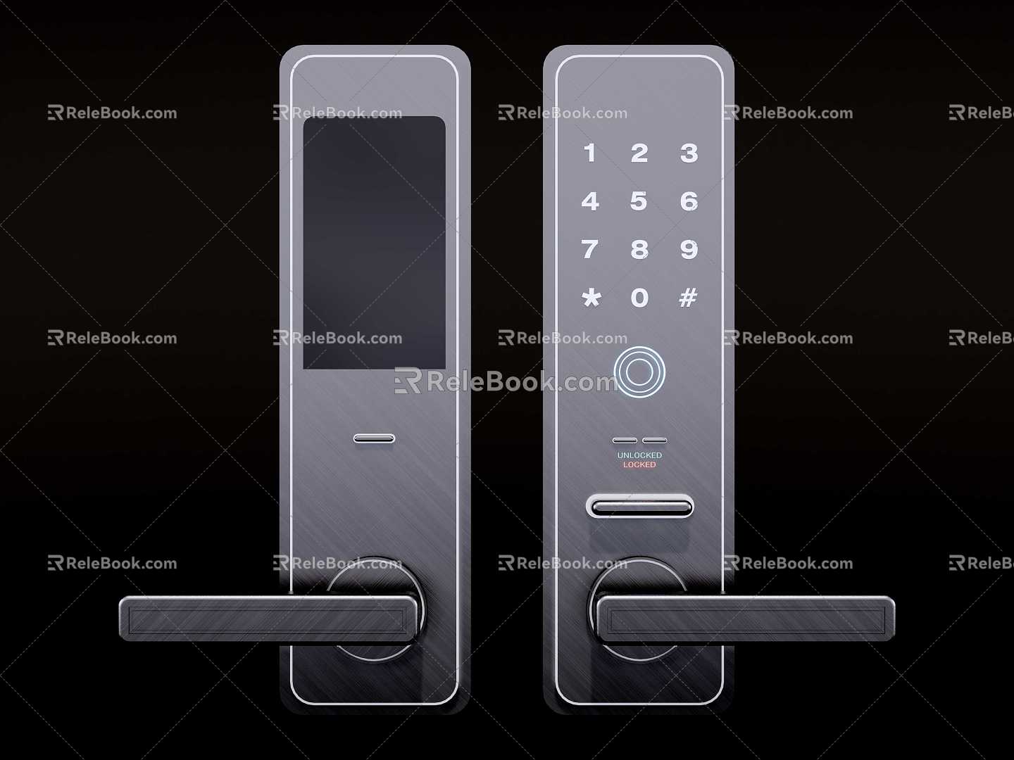 Fingerprint lock password lock model