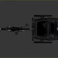 Black Tricycle With Rear Cargo Box For Cargo Transport And Storage Design