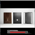 Modern Entry Doors With Textured Surfaces Wooden Black Glass Panels And Varied Handles