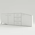 Modern Wooden Console Cabinet With Multiple Drawers And Doors For Entryway Decor