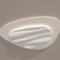 Modern Flush Mount Ceiling Lights With Wave Texture And Various Shapes For Contemporary Spaces 3d model