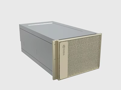 DataCore Gray Server Unit With Modern Metal Case And Front Grille 3d model