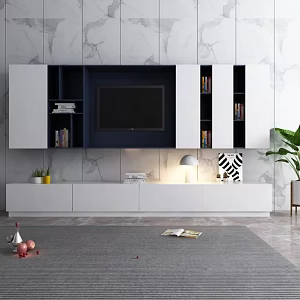 TV background cabinet 3d model
