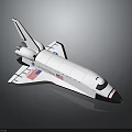NASA Space Shuttle Featuring American Flag for Outer Space Exploration 3d model