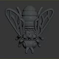 Furniture Decorative 3D Ornament With Intricate Insect Wing Design In Gray