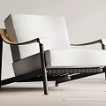 Modern Accent Chair With Wooden Arms Light Fabric And Sleek Metal Legs