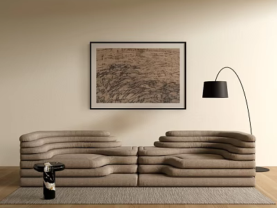 Double sofa 3d model