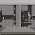 Modern Shoe Cabinet Design With Sleek Storage Clothing Rack LED Lighting And Drawers