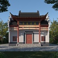 Chinese Ancient Ancestral Hall 3d model