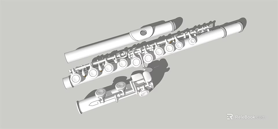 3D Flute Musical Instrument Models Featuring Realistic Detailed Design And Structure 3d model 
