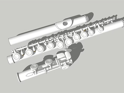 3D Flute Musical Instrument Models Featuring Realistic Detailed Design And Structure 3d model