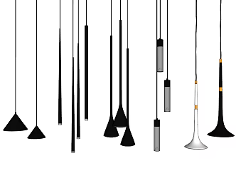Modern chandelier metal small chandelier combination 3d model